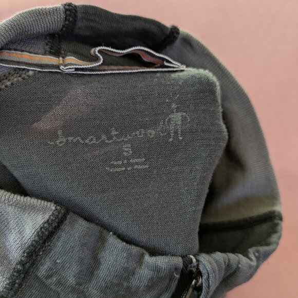 Smartwool 1/2 Zip Base Layer Pullover – Men’s Size S (Gray, 100% Merino Wool) - Picture 4 of 5